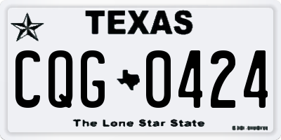 TX license plate CQG0424