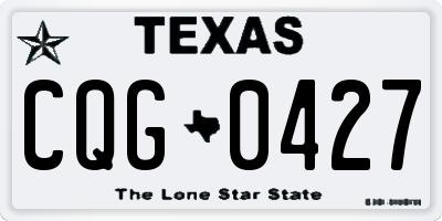TX license plate CQG0427
