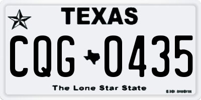 TX license plate CQG0435