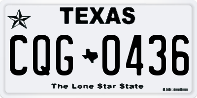 TX license plate CQG0436