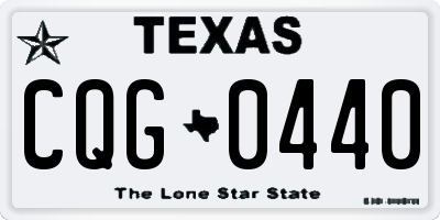 TX license plate CQG0440