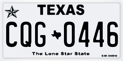 TX license plate CQG0446