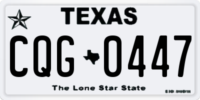 TX license plate CQG0447