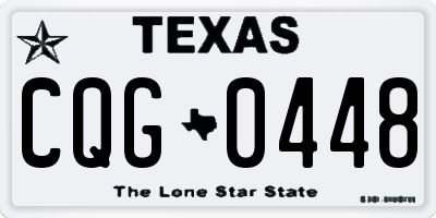 TX license plate CQG0448