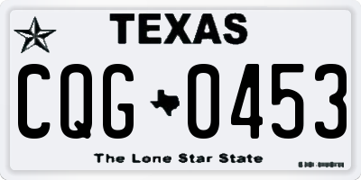 TX license plate CQG0453