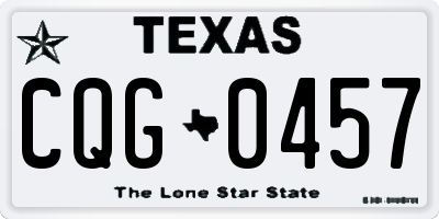 TX license plate CQG0457