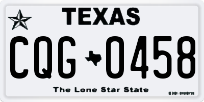 TX license plate CQG0458