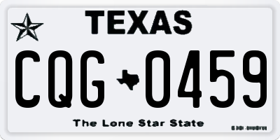 TX license plate CQG0459