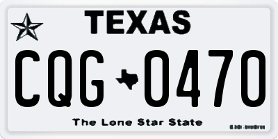 TX license plate CQG0470