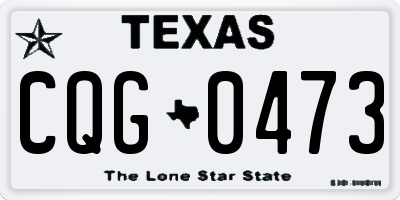 TX license plate CQG0473