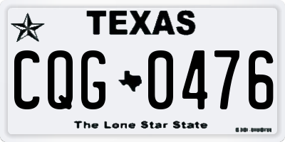 TX license plate CQG0476