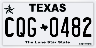 TX license plate CQG0482