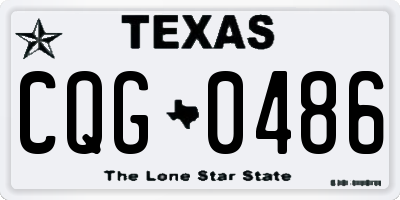 TX license plate CQG0486