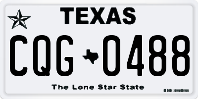TX license plate CQG0488