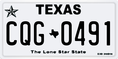 TX license plate CQG0491