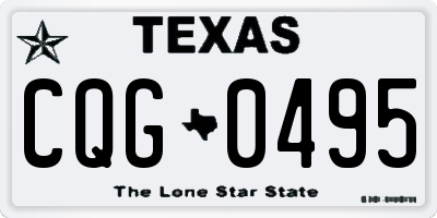 TX license plate CQG0495