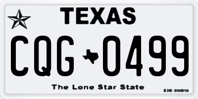 TX license plate CQG0499