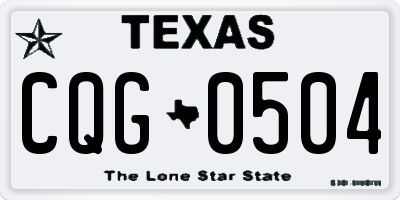 TX license plate CQG0504