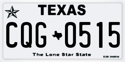 TX license plate CQG0515