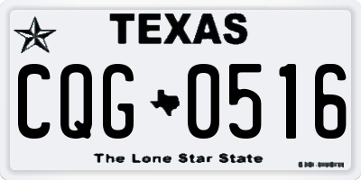 TX license plate CQG0516