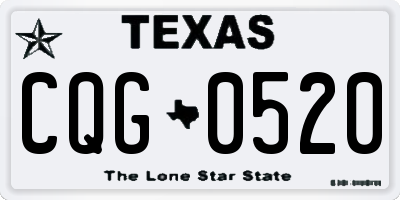 TX license plate CQG0520