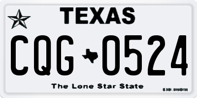 TX license plate CQG0524