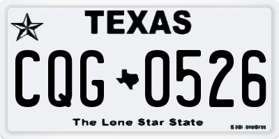 TX license plate CQG0526