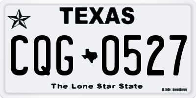 TX license plate CQG0527