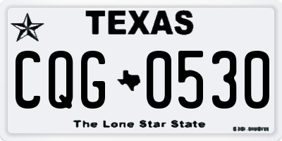 TX license plate CQG0530
