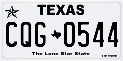 TX license plate CQG0544