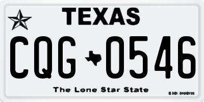 TX license plate CQG0546