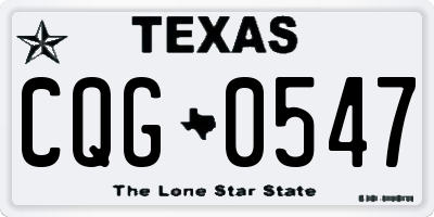TX license plate CQG0547