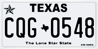 TX license plate CQG0548