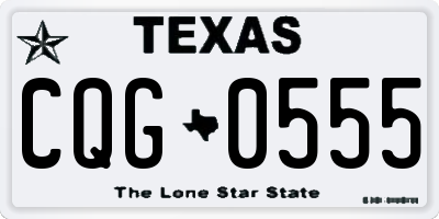 TX license plate CQG0555