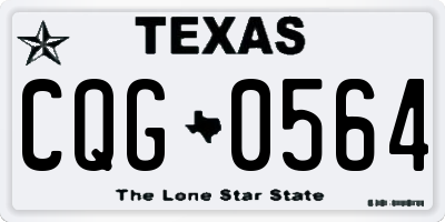 TX license plate CQG0564