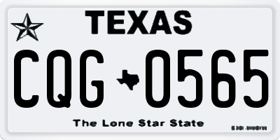 TX license plate CQG0565
