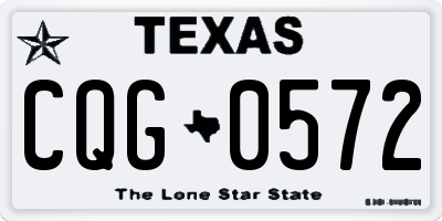 TX license plate CQG0572