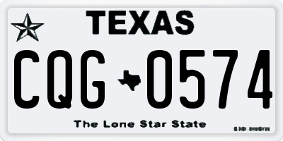 TX license plate CQG0574