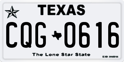 TX license plate CQG0616