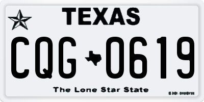 TX license plate CQG0619