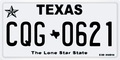 TX license plate CQG0621