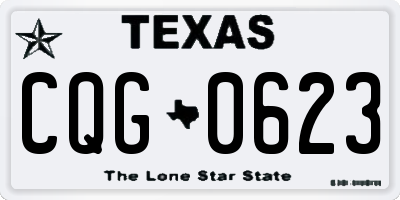 TX license plate CQG0623
