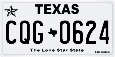 TX license plate CQG0624