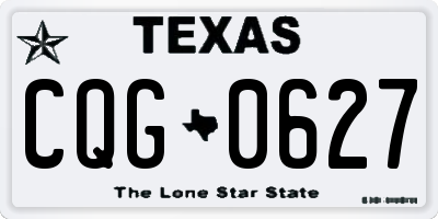 TX license plate CQG0627