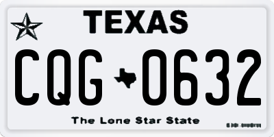 TX license plate CQG0632