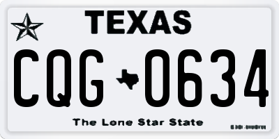 TX license plate CQG0634
