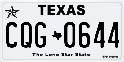 TX license plate CQG0644