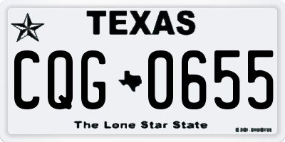 TX license plate CQG0655