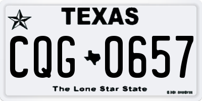 TX license plate CQG0657