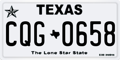 TX license plate CQG0658